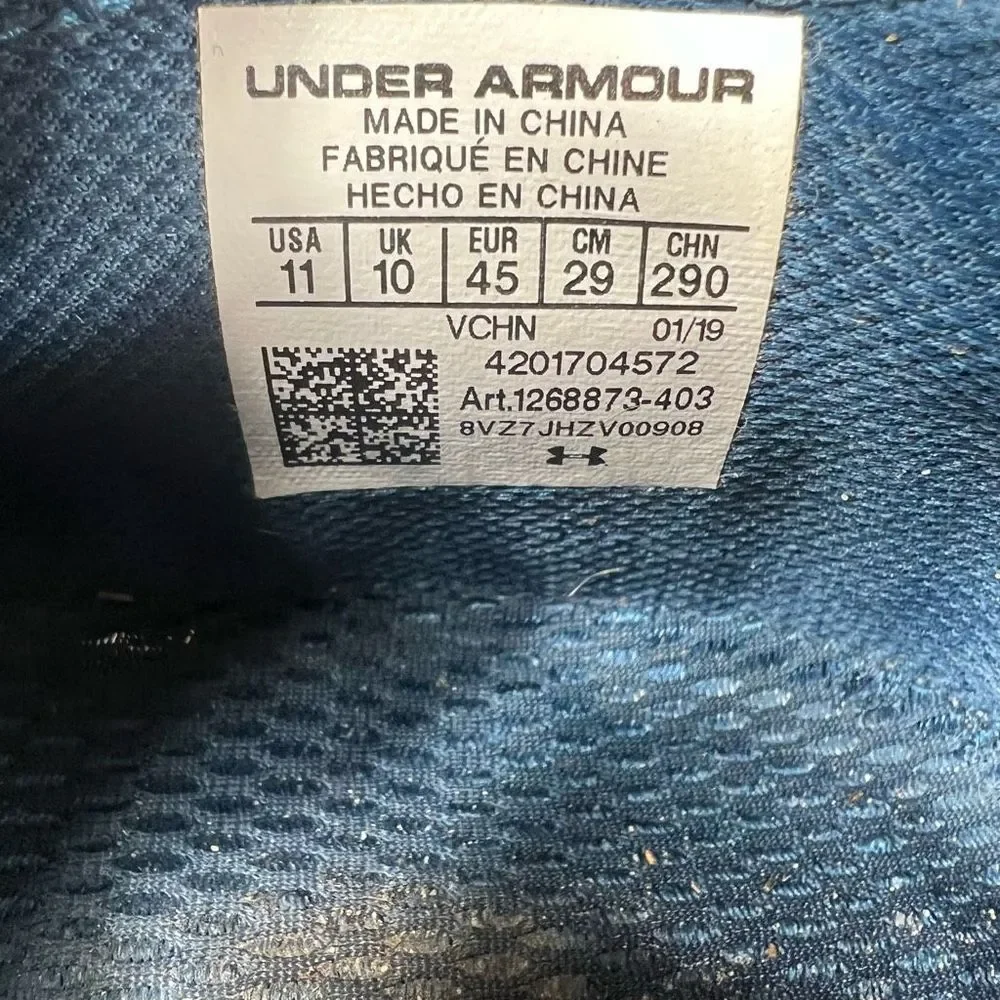 Under Armour Micro G Kilchis Mens Blue Mesh Lifestyle Sneakers Shoes 11 US_9